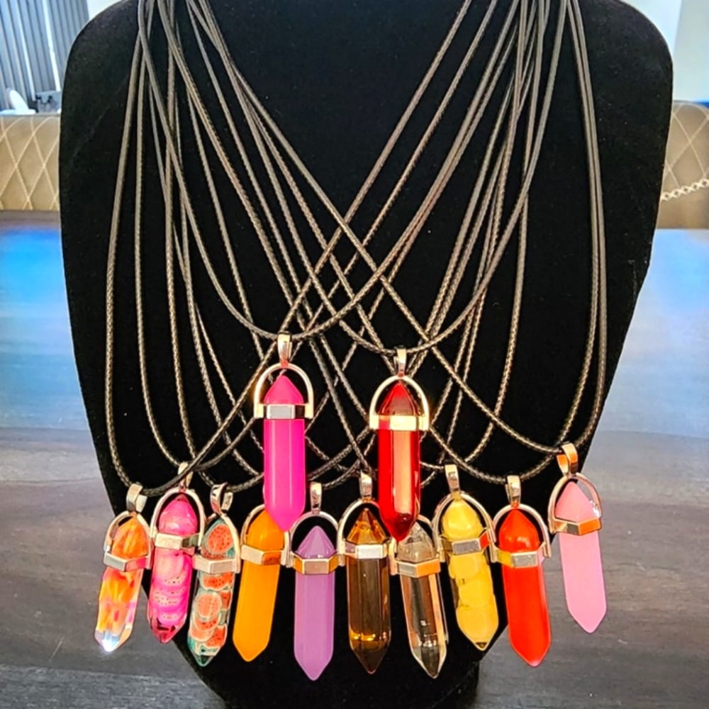 Geo charm necklace